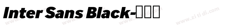 Inter Sans Black字体转换